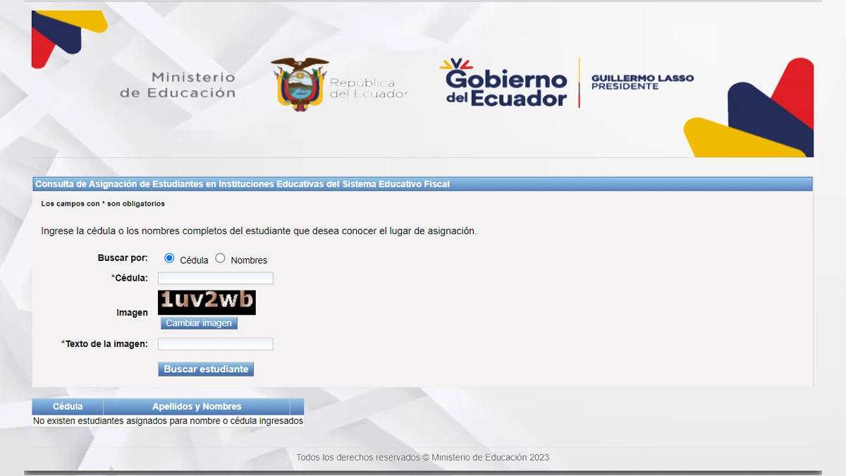 imprimir la matrícula automática
