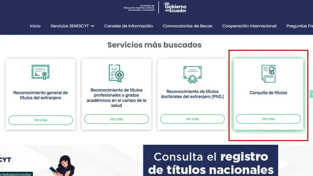 Qué necesito para buscar mi título en Senescyt